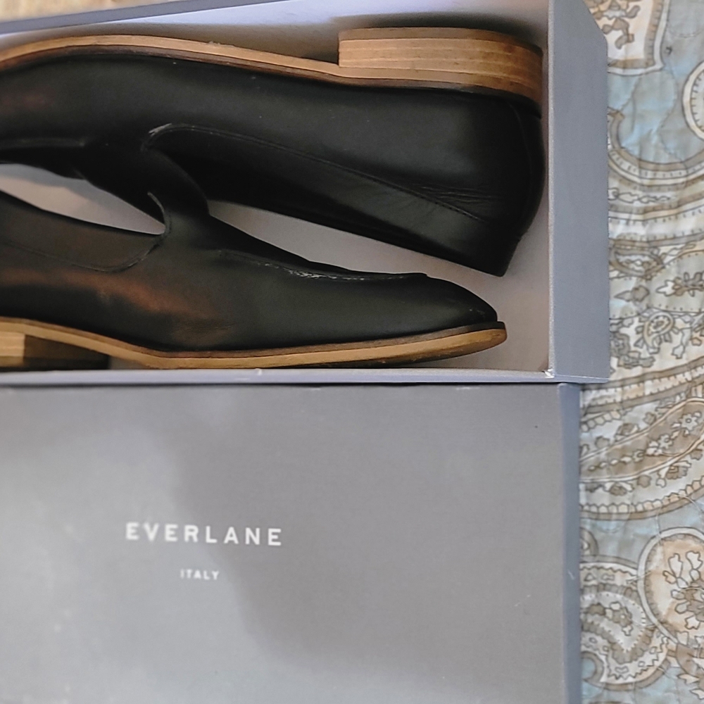 Everlane Black Leather Loafers